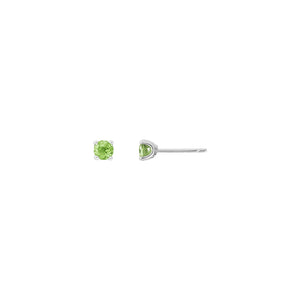 14K White Gold Peridot Earring