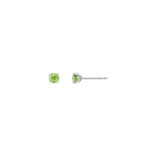 14K White Gold Peridot Earring thumbnail