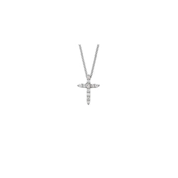 14K White Gold Diamond Pendant