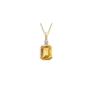 14K Yellow Gold Diamond Pendant thumbnail