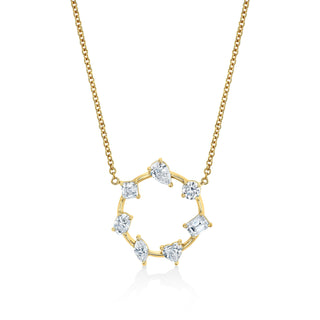 Circle of Shapes in 18k Yellow Gold Pendant thumbnail