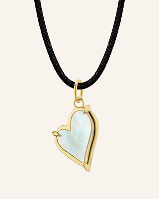 Mother of Pearl Classic Heart 18K Gold Necklace thumbnail