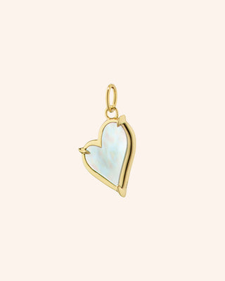 Mother of Pearl Classic Heart 18K Gold Necklace thumbnail