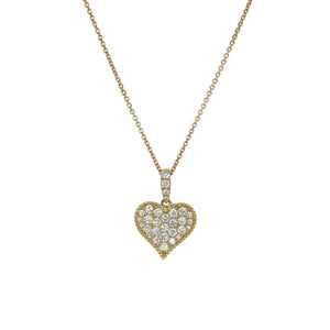 Pave Heart Pendant With Diamonds
