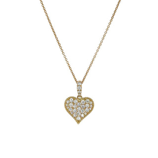 Pave Heart Pendant With Diamonds thumbnail