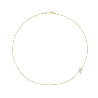 Single Diamond Initial Necklace thumbnail