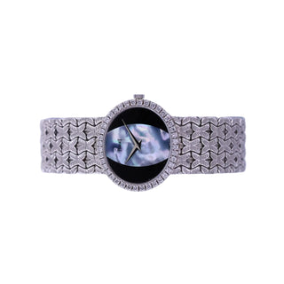 Vintage Piaget 18K White Gold, Onyx & Mother of Pearl Dial thumbnail