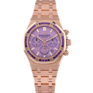 Audemars Piguet 18K Rose Gold & Amethyst Royal Oak