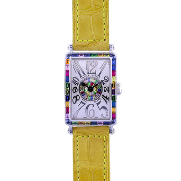Franck Muller 18K White Gold & Sapphire Long Island Franck Muller Pre-Owned