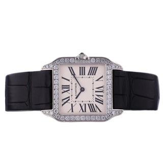 Cartier 18K White Gold & Diamond Santos Dumont thumbnail