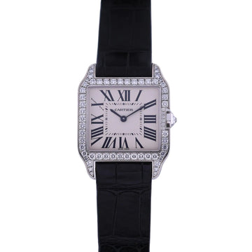 Cartier 18K White Gold & Diamond Santos Dumont Cartier Pre-Owned