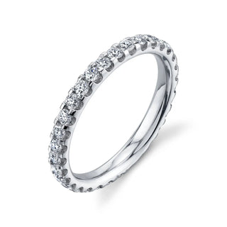 Round Diamond U-Prong Set Comfort Fit Eternity Band thumbnail