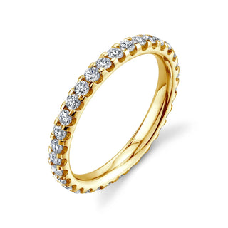 Round Diamond U-Prong Set Comfort Fit Eternity Band thumbnail