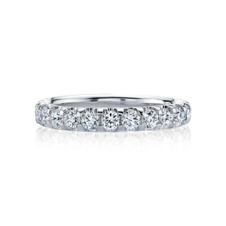 18K White Gold Round Diamond U-Prong Set Comfort Fit Eternity Band, 3ct G-H, SI1-SI2 thumbnail