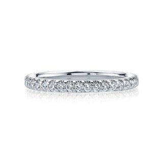 18K White Gold Round Diamond U-Prong Set Comfort Fit Band, 0.26ct G-H, SI1-SI2 thumbnail