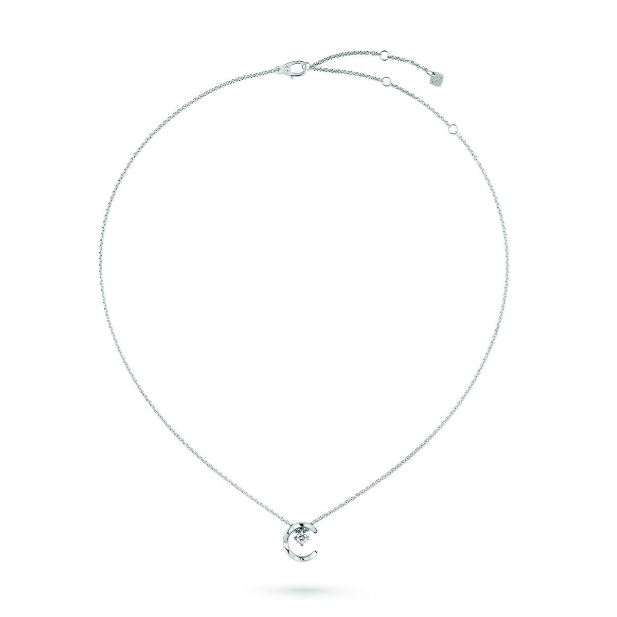 CHANEL Coco Crush Necklace – White Gold with Diamond - Image 1