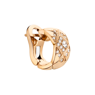 CHANEL Coco Crush Earrings – Beige Gold with Diamond thumbnail