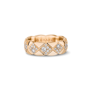 CHANEL Coco Crush Ring – Beige Gold with Diamond - Image 1