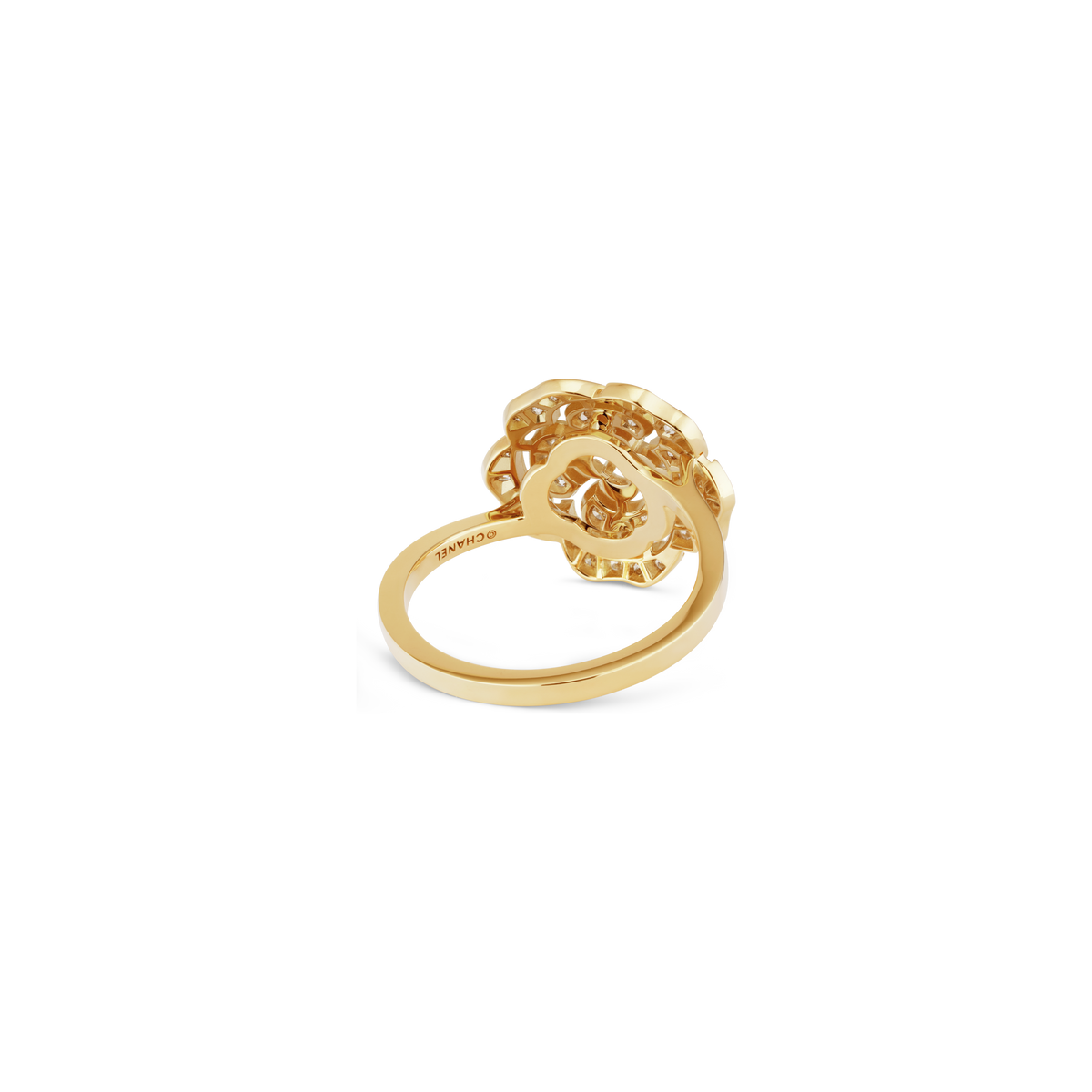 CHANEL Camélia Ring – Yellow Gold with Diamond - Image 1