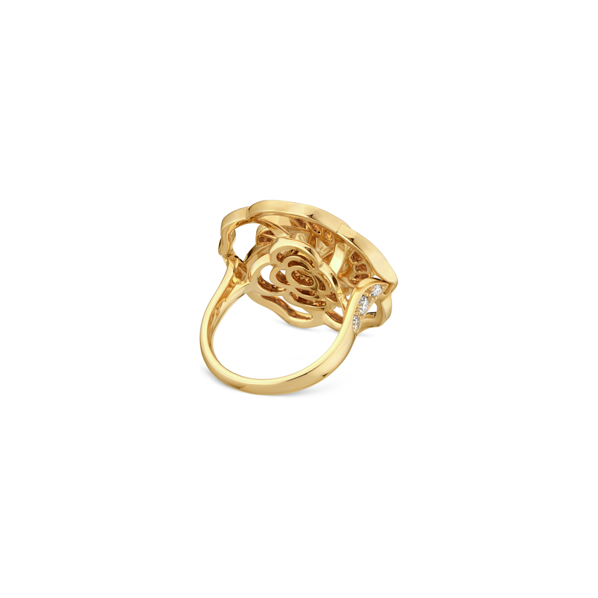 CHANEL Camélia Ring – Yellow Gold with Diamond - Image 1