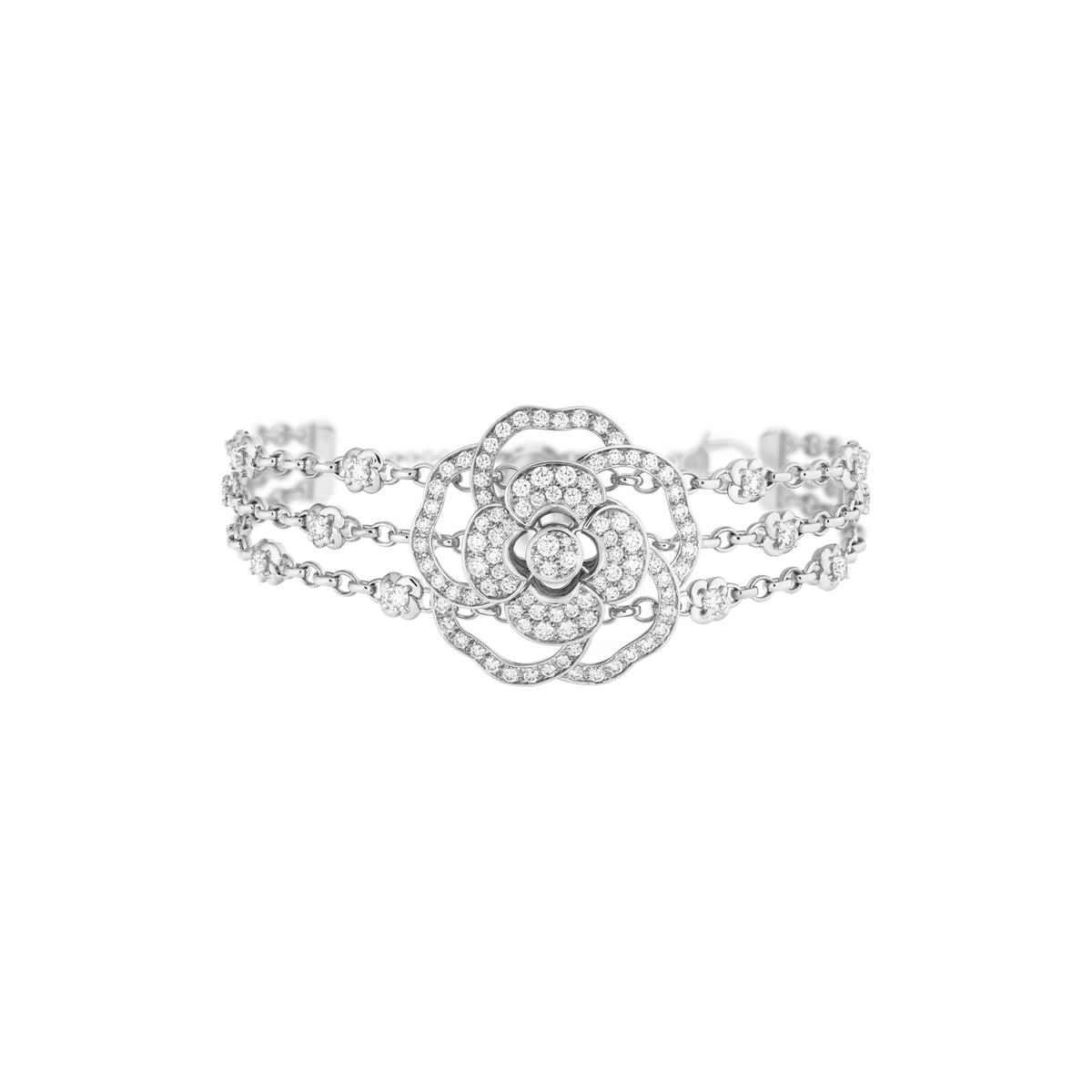 CHANEL Camélia Bracelet – White Gold with Diamond - Image 1