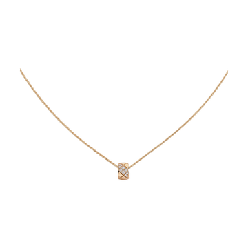 CHANEL Coco Crush Necklace – Beige Gold with Diamond - Image 1