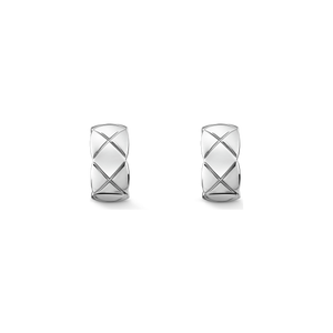 CHANEL Coco Crush Earrings – White Gold - Image 1