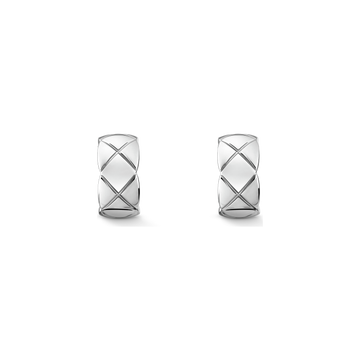CHANEL Coco Crush Earrings – White Gold - Image 1