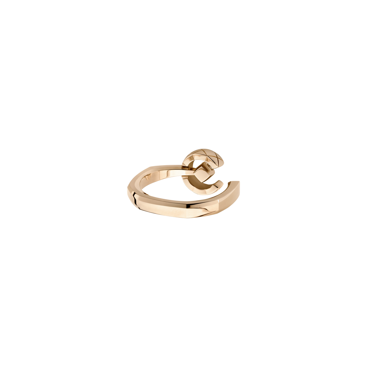 CHANEL Coco Crush Ring – Beige Gold with Diamond - Image 1