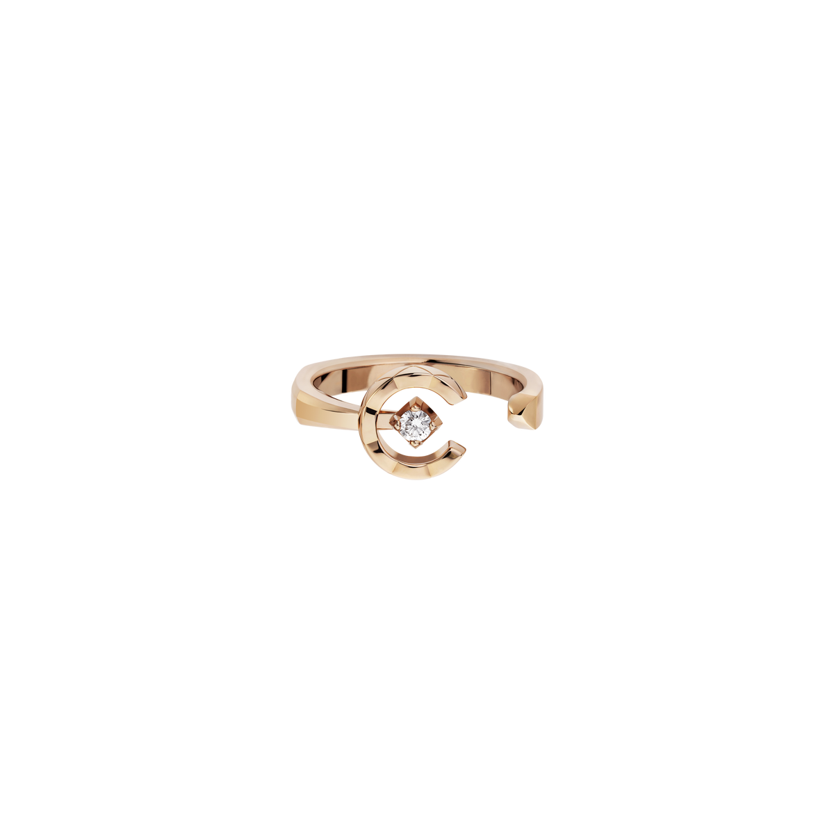 CHANEL Coco Crush Ring – Beige Gold with Diamond - Image 2