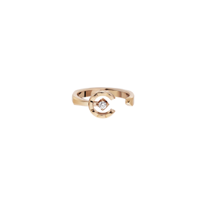 CHANEL Coco Crush Ring – Beige Gold with Diamond - Image 2