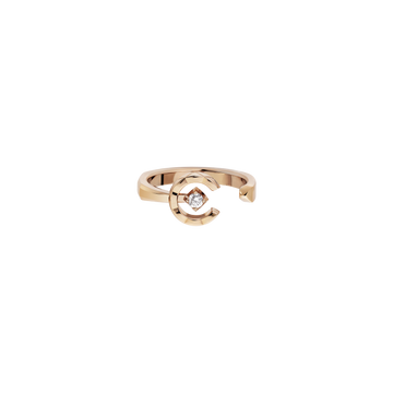 CHANEL Coco Crush Ring – Beige Gold with Diamond - Image 2