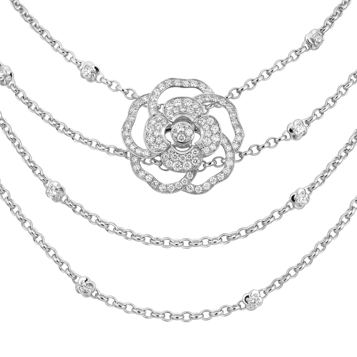 CHANEL Camélia Bloom plastron necklace - J13844