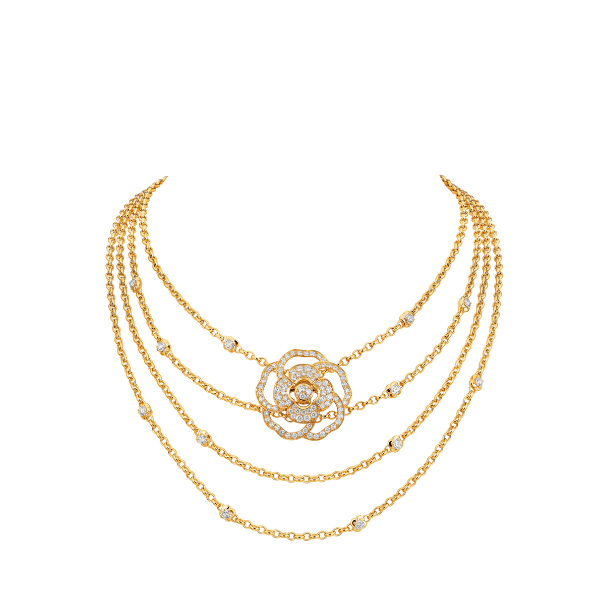 CHANEL Camélia Bloom plastron necklace - J13845