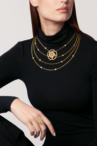 Camélia Bloom plastron necklace thumbnail