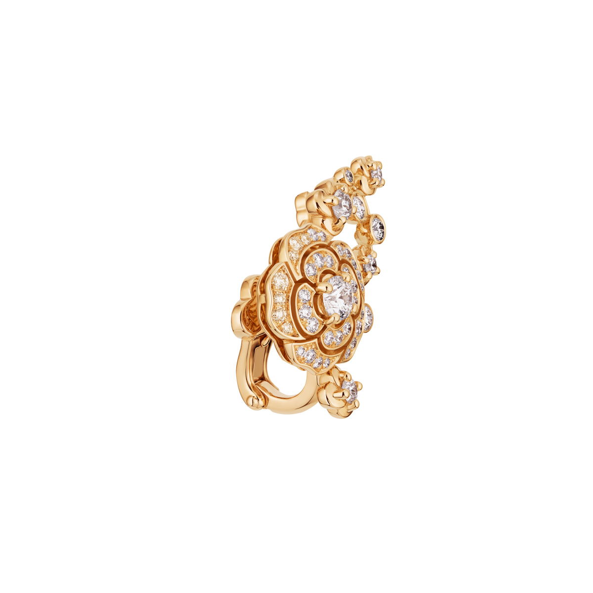 CHANEL Bouton de Camélia crawling earrings - J13901