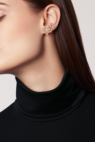 Bouton de Camélia crawling earrings thumbnail