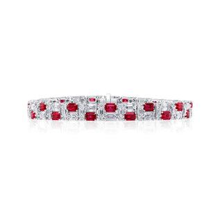 18K White Gold Ruby Bracelet thumbnail
