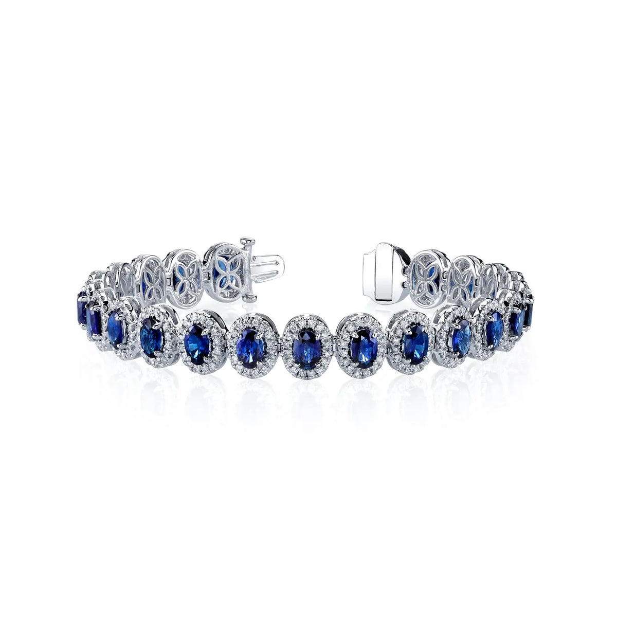 18K White Gold Sapphire Bracelet