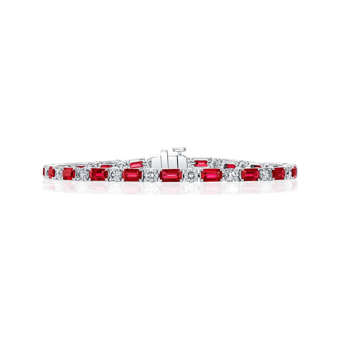 Platinum Ruby Bracelet