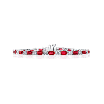 Platinum Ruby Bracelet