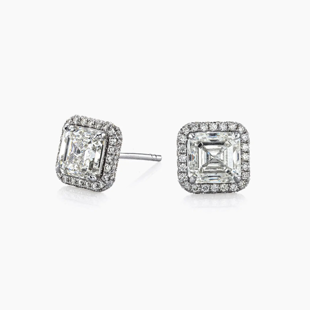 18K White Gold Diamond Earring