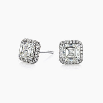 18K White Gold Diamond Earring