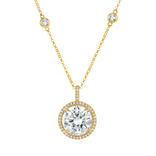 18K Yellow Gold Diamond Necklace thumbnail