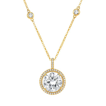 18K Yellow Gold Diamond Necklace