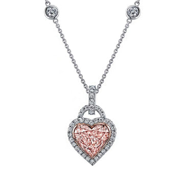 18K Rose Gold / Platinum Diamond Necklace