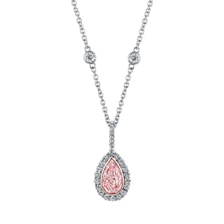 18K Rose Gold / Platinum Diamond Necklace thumbnail