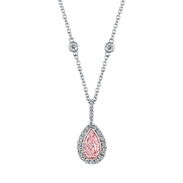 18K Rose Gold / Platinum Diamond Necklace
