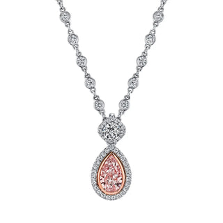 18K Rose Gold / Platinum Diamond Necklace thumbnail