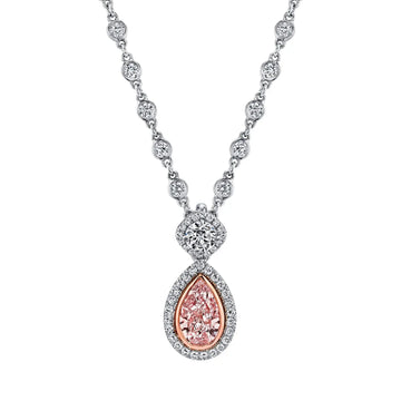 18K Rose Gold / Platinum Diamond Necklace